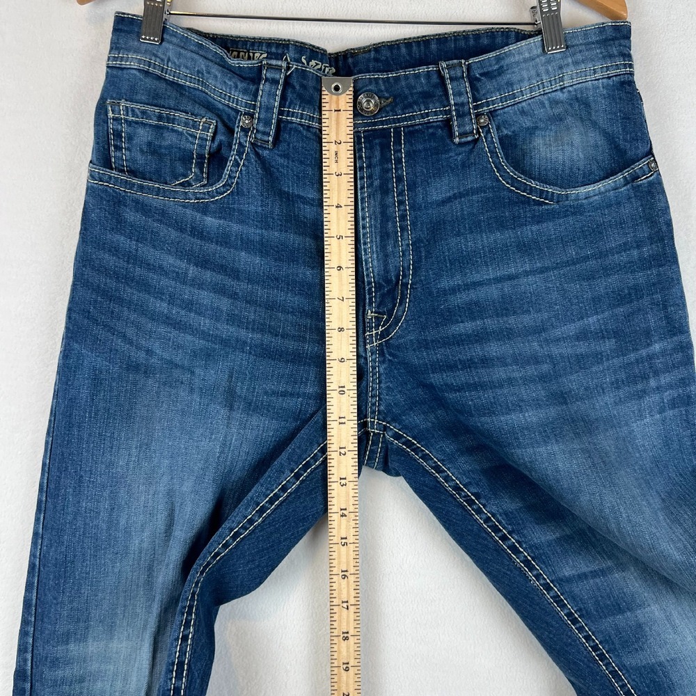 TK Axel Jeans Mens 36x34 Straight Wide Leg‎ Dark Wash Denim Cowboy Western Fit - Picture 9 of 12